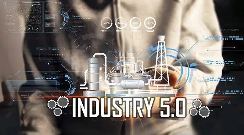 concept-industrial-revolution-no-5-is-improve-production-process-be-more-efficient-by-working-together-humans-intelligent-systems-ai-robots Funzioni di un quadro elettrico di automazione nell'Industria 5.0 realizzato da BL Sistemi